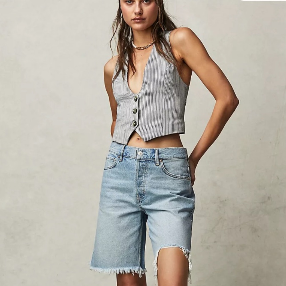 New Free People We The Free Big Sur Coast Boyfriend Shorts Size 29 Wtags⭐️⭐️⭐️